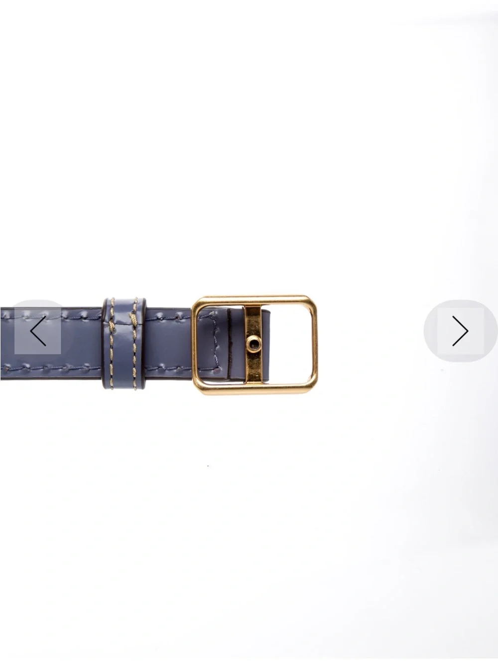 Tory Burch Blue Leather Shoulder Bag with Oversized Gold Logo